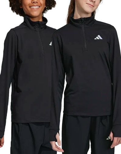 ADIDAS Essentials Aeroready Half-Zip Long Sleeve Blouse Black