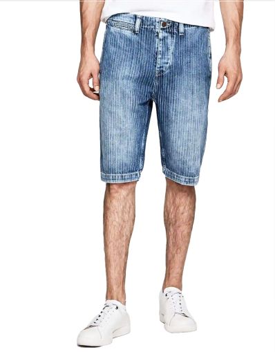 PEPE JEANS Trade Pinstripe Shorts Denim