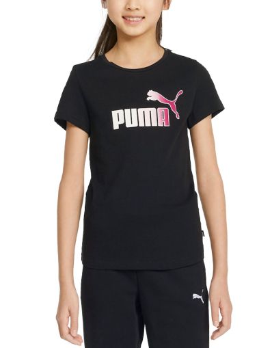 PUMA Essentials Bleach Logo Tee Black