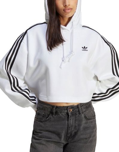 ADIDAS Originals Adicolor Classics Cropped Hoodie White