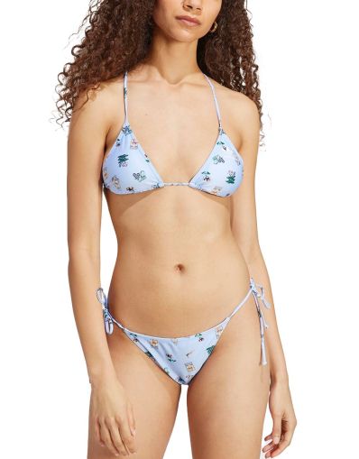 ADIDAS Originals Coney Island 2 Pieces Allover Print Swimsuit Blue