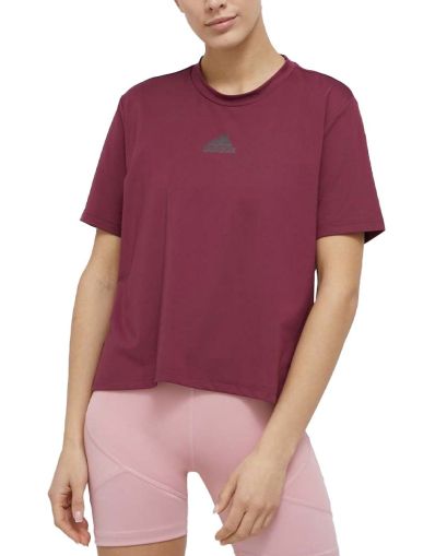 ADIDAS You For You Aeroready Training Tee Burgundy