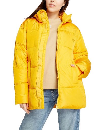 ADIDAS Originals Down Puffer Side Stripe Jacket Yellow