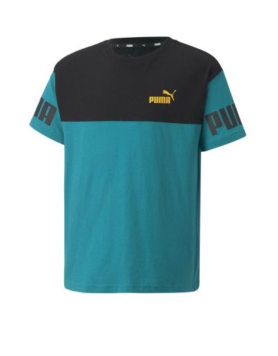 PUMA Power Colorblock Tee Turquoise