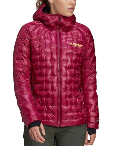 ADIDAS Terrex Icesky Hooded Down Jacket Burgundy