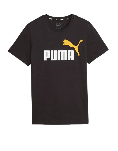 PUMA Essentials+ 2 Color Logo Tee Black