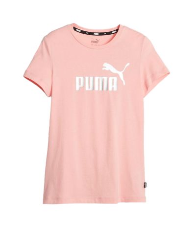 PUMA Essentials+ Logo Tee Pink