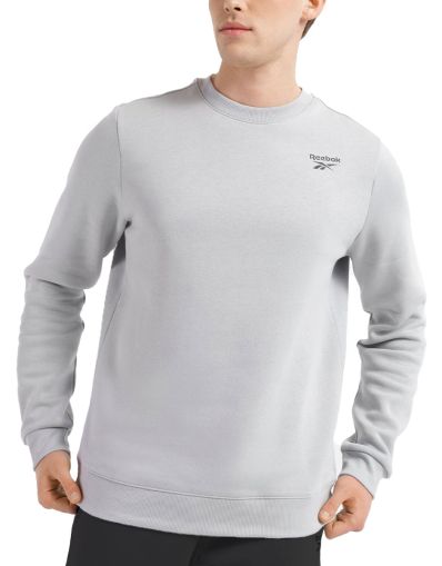 REEBOK Identity Left Chest Logo Crewneck Sweat Grey