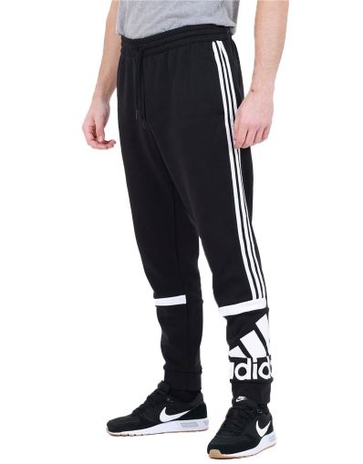 ADIDAS Essentials Logo Colorblock Cuffed Pants Black