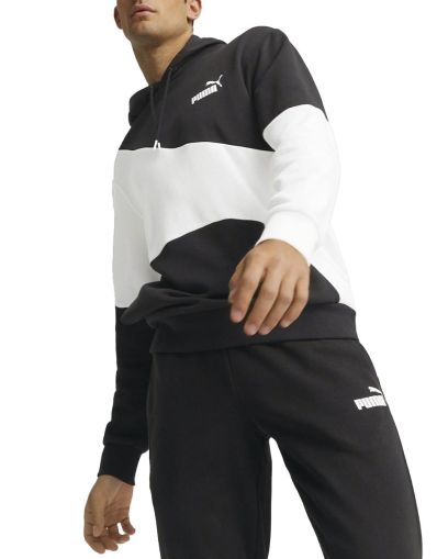 PUMA Power Cat Colorblock Hoodie Black/White