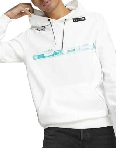 PUMA x Mercedes Amg Petronas F1 Team Hamilton Russell Hoodie White