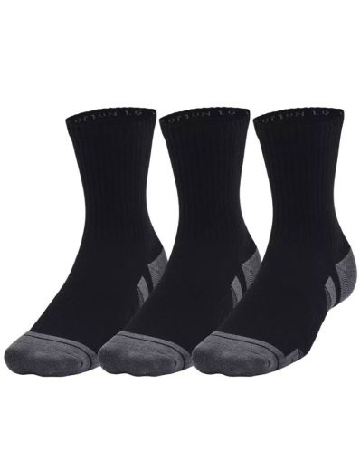 UNDER ARMOUR 3-Packs Performance Cotton Mid Socks Black