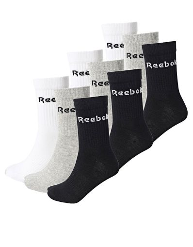 REEBOK 9-Packs Active Core Mid Crew Socks Multicolor