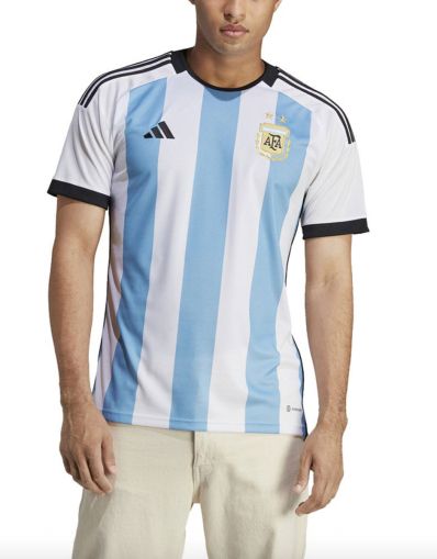 ADIDAS Argentina 22 Home Football Tee White/Blue