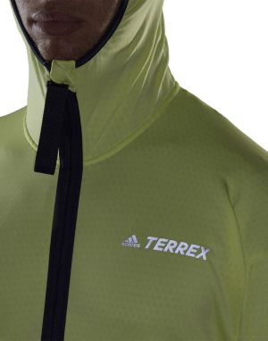 ADIDAS Terrex Tech Fleece Light Hooded Jacket Yellow
