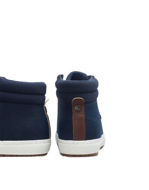 LACOSTE Straightset Leather Boots Navy