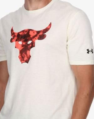 UNDER ARMOUR x Project Rock Brahma Bull Tee White/Red
