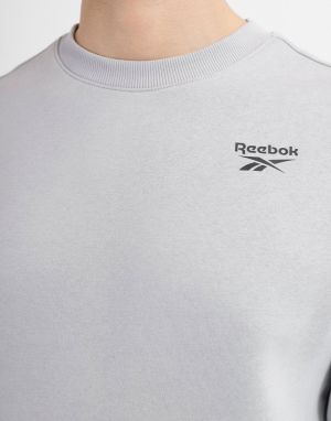 REEBOK Identity Left Chest Logo Crewneck Sweat Grey