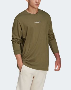 ADIDAS Originals Long Sleeve Graphic Blouse Olive