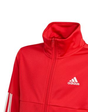 ADIDAS Team 3-Stripes Full-Zip Tricot TrackTop Red