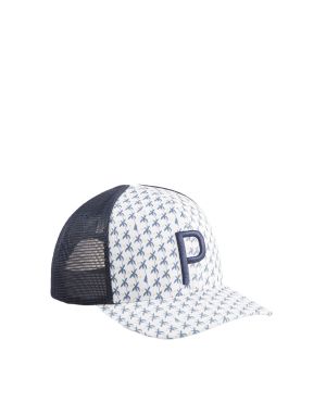 PUMA Palms Trucker P Snapback Cap White/Navy