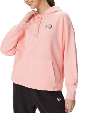 PUMA Downtown Oversized Graphic Hoodie Pink