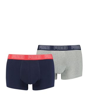 PUMA 2-Packs Basic Logo Boxers Navy/Grey