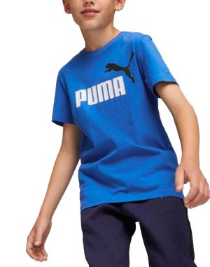 PUMA Essentials+ Two-Tone Logo Tee Blue