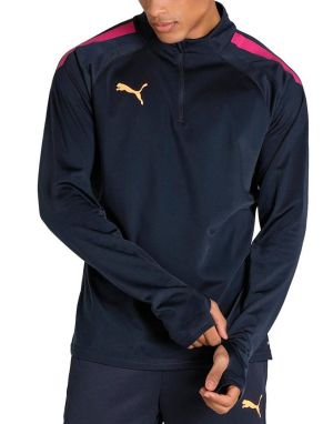 PUMA ТeamLiga Quarter-Zip Football Top Navy