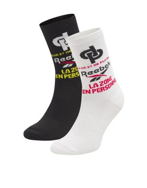 REEBOK 2-Packs Jul Crew Sock Black/White