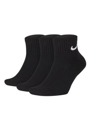 NIKE 3-Pack Everyday Ankle Cushion Socks Black