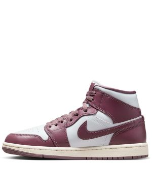 NIKE Air Jordan 1 Mid Shoes Mauve/White