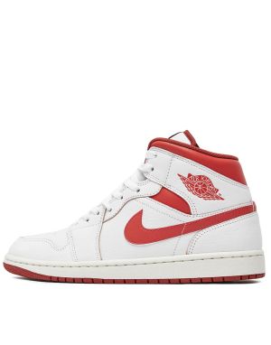 NIKE Air Jordan 1 Mid Se Shoes White/Red