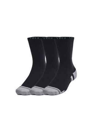 UNDER ARMOUR 3-Packs Performance Tech Crew Socks Black/Grey