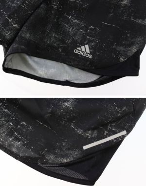 ADIDAS Run It Washed Look Shorts Black/Grey